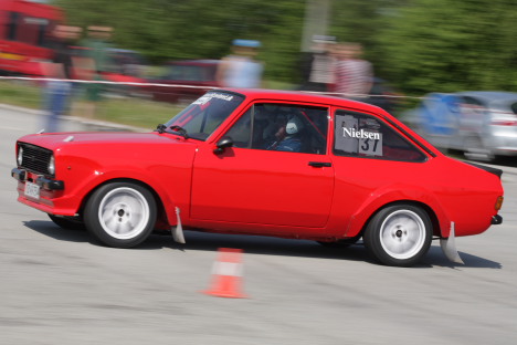 Palle Nielsen og Bjarne Nielsen i Ford Escort.
(Foto: Motorsporten.dk)